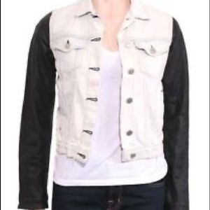 Rag and bone leather denim jacket